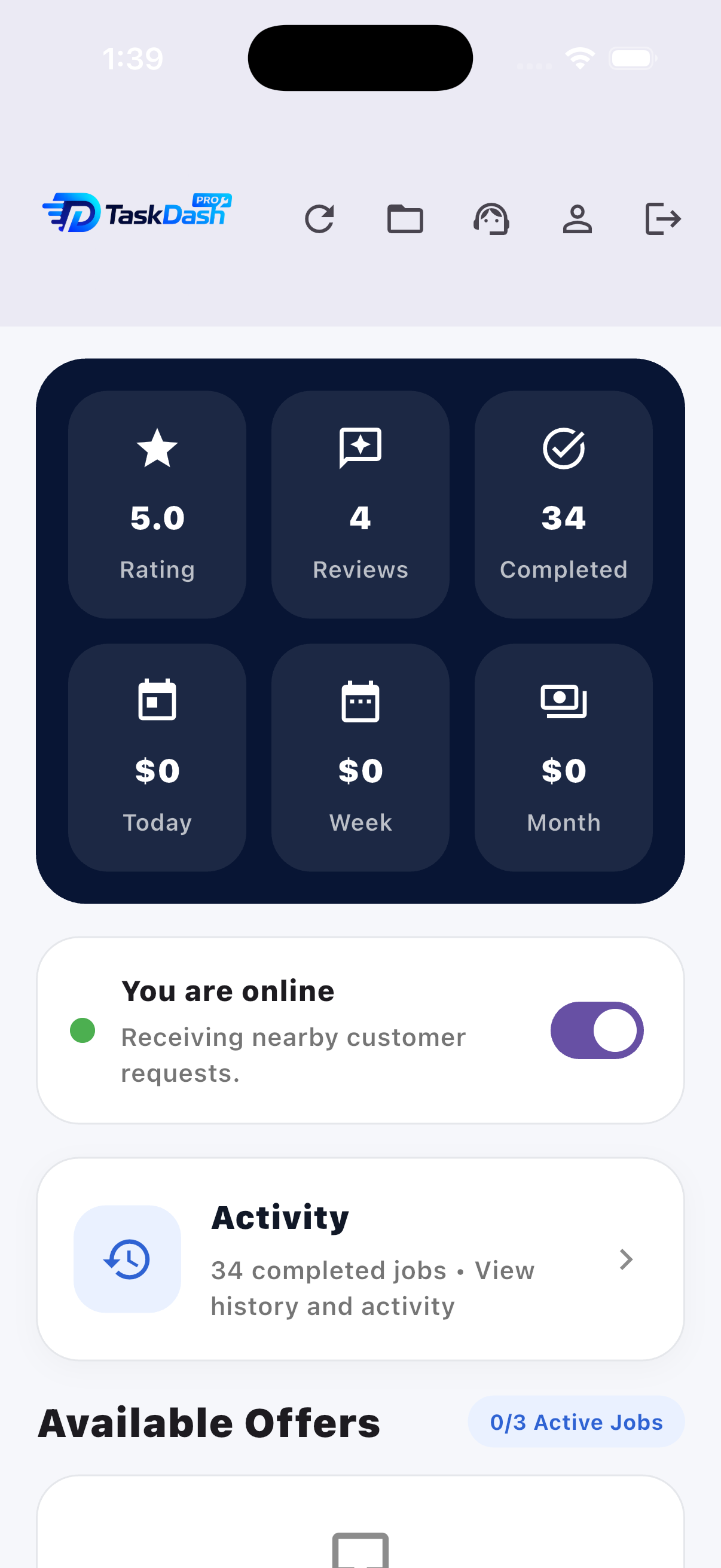 TaskDash Pro Provider App